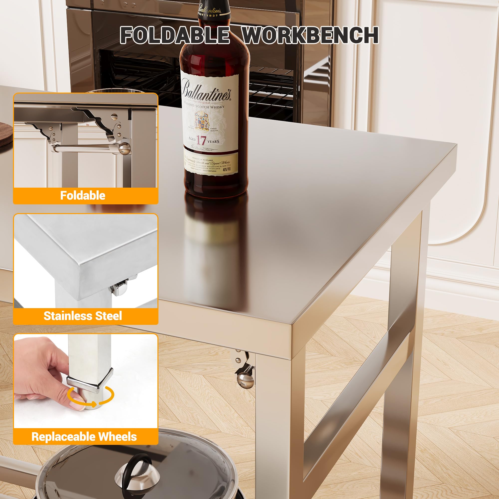 60*24 Inch Stainless Steel Pre - đánh giá và giá Commercial Kitchen Bench