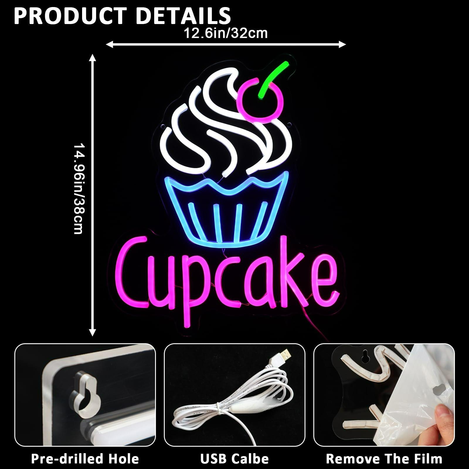 Cupcake Neon Sign for Wall Dec - đánh giá và giá Commercial Kitchen Store
