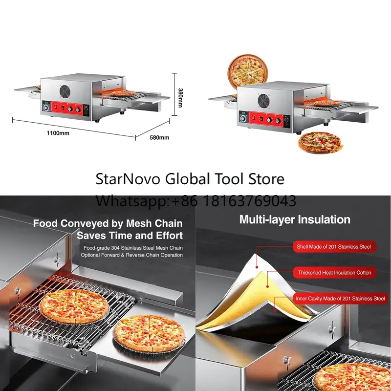 2026 Hot！ Conveyor Belt Pizza  - đánh giá và giá Pizza Conveyor Oven
