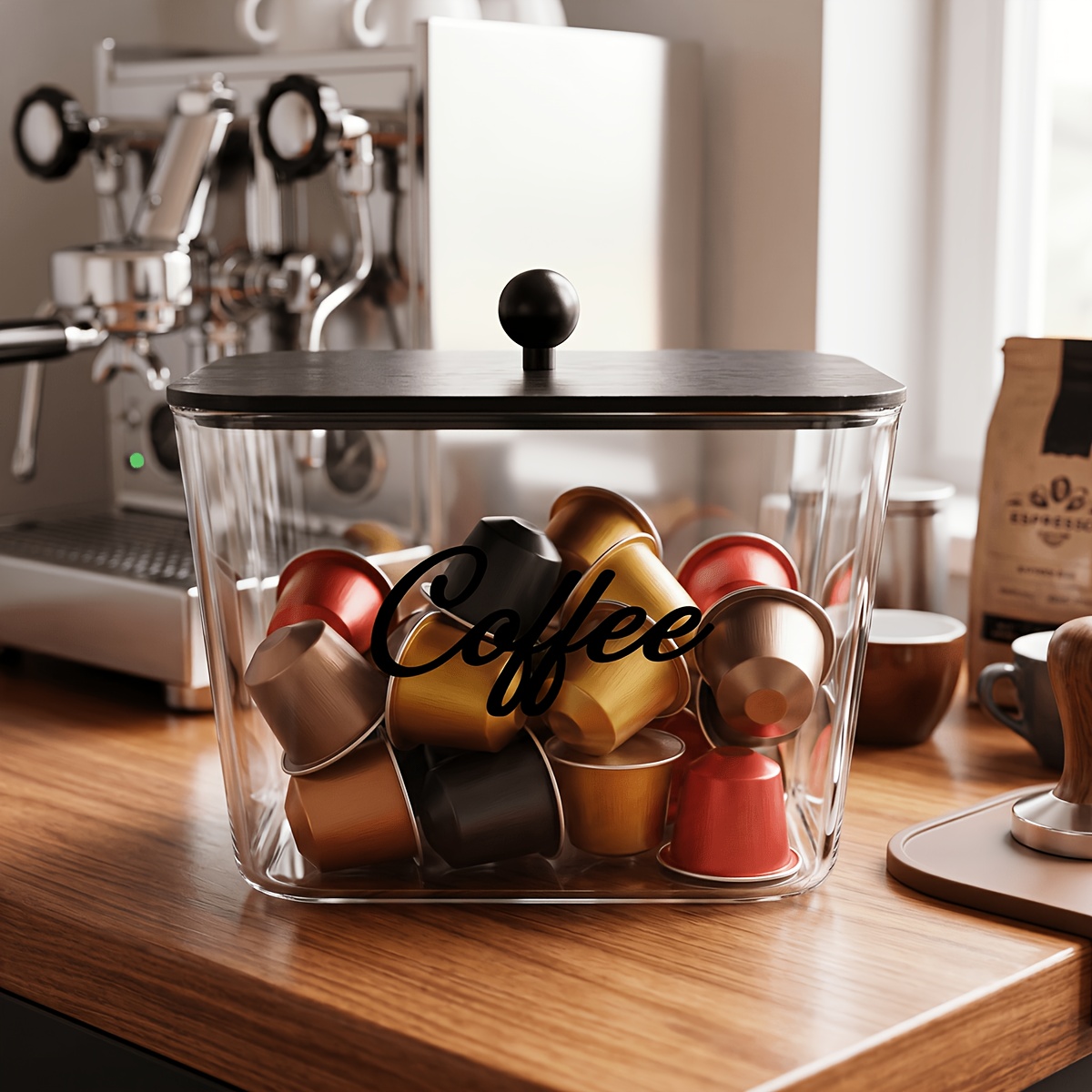 Coffee Pod Holder with Lids Pl - đánh giá và giá Commercial Kitchen Organiser