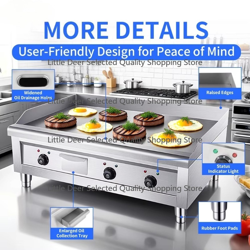 16mm Commercial Restaurant Kit - đánh giá và giá Electric Griddle Flat Top