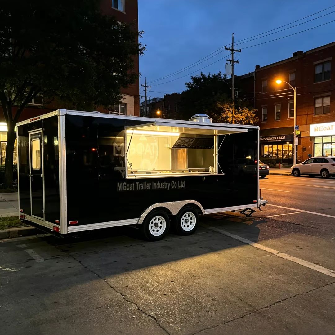 Black 2-Axle Commercial Food T - đánh giá và giá Commercial Kitchen Trailer