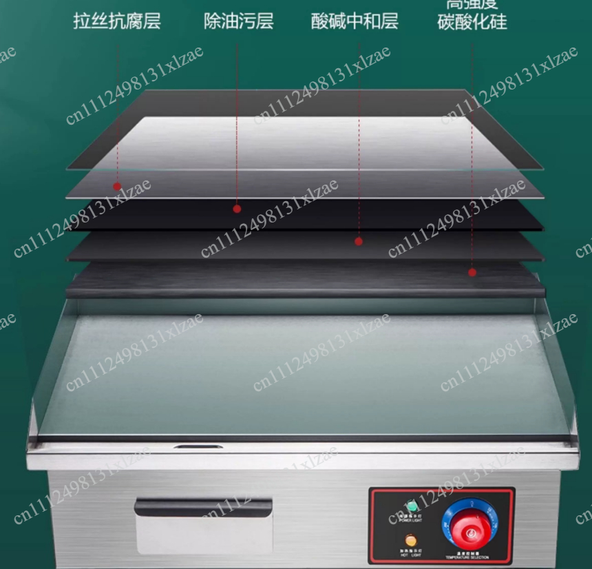 220V 1700W 818B Electric Flat  - đánh giá và giá Electric Griddle Flat Top