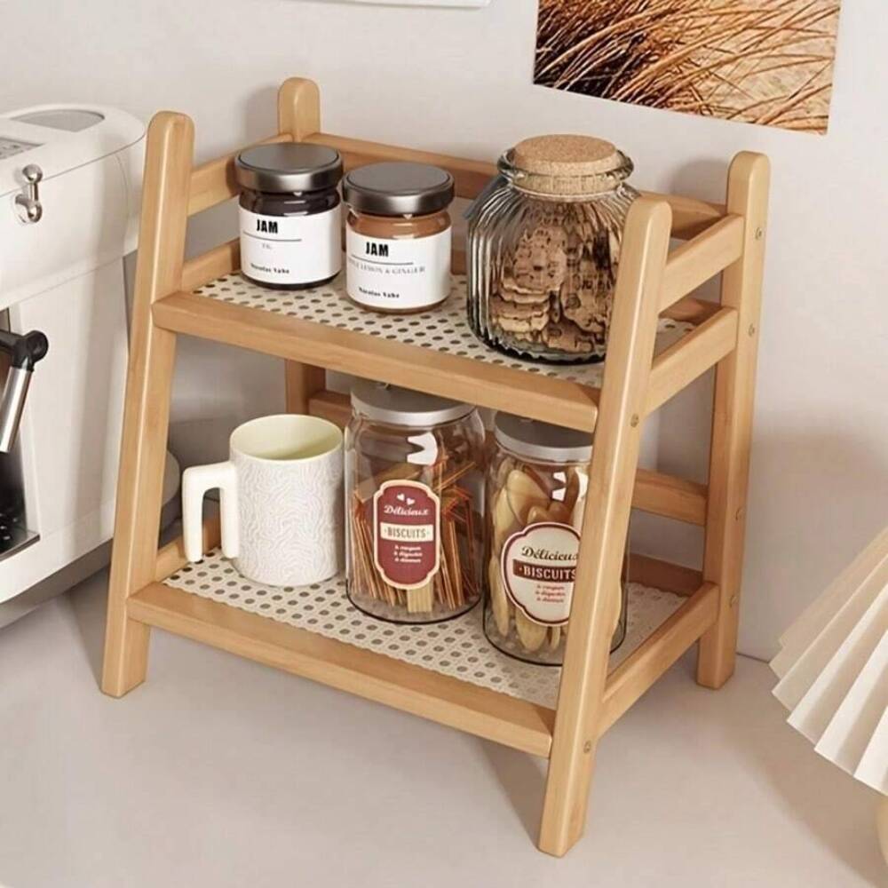 2-Tier Bamboo Countertop Stora - đánh giá và giá Commercial Kitchen Organiser
