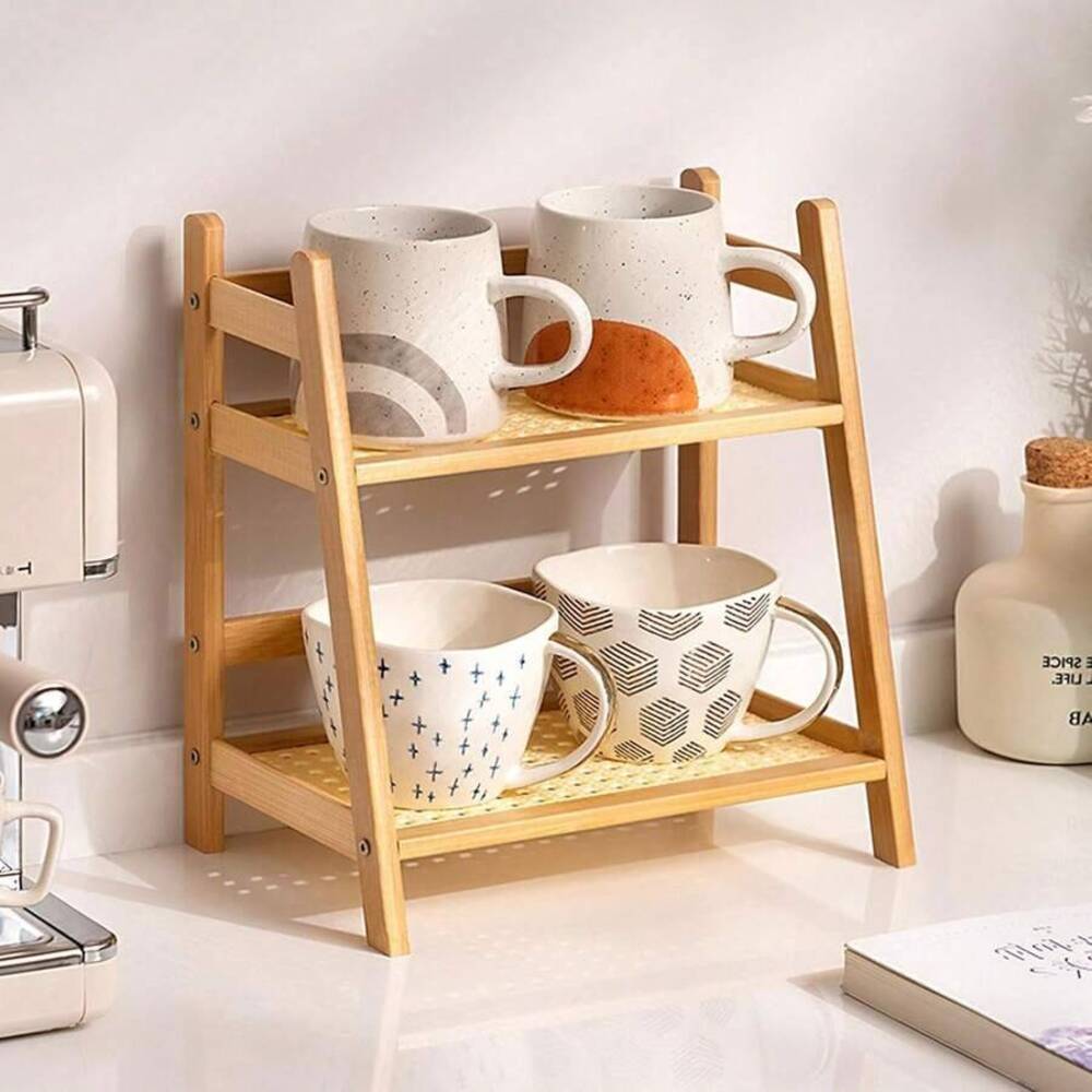 2-Tier Bamboo Countertop Stora - đánh giá và giá Commercial Kitchen Organiser