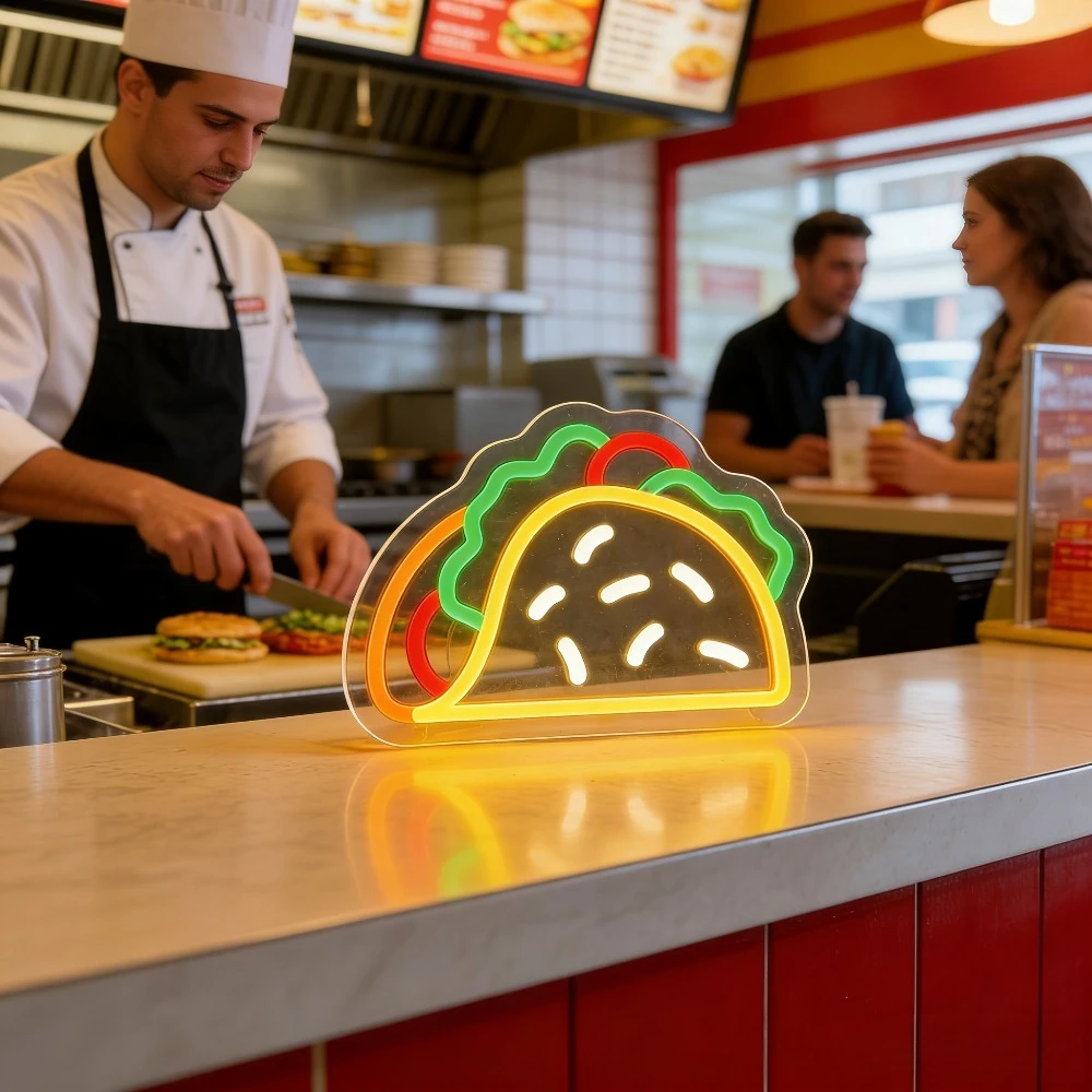 Taco Neon Sign LED USB Dimmabl - đánh giá và giá Commercial Kitchen Store