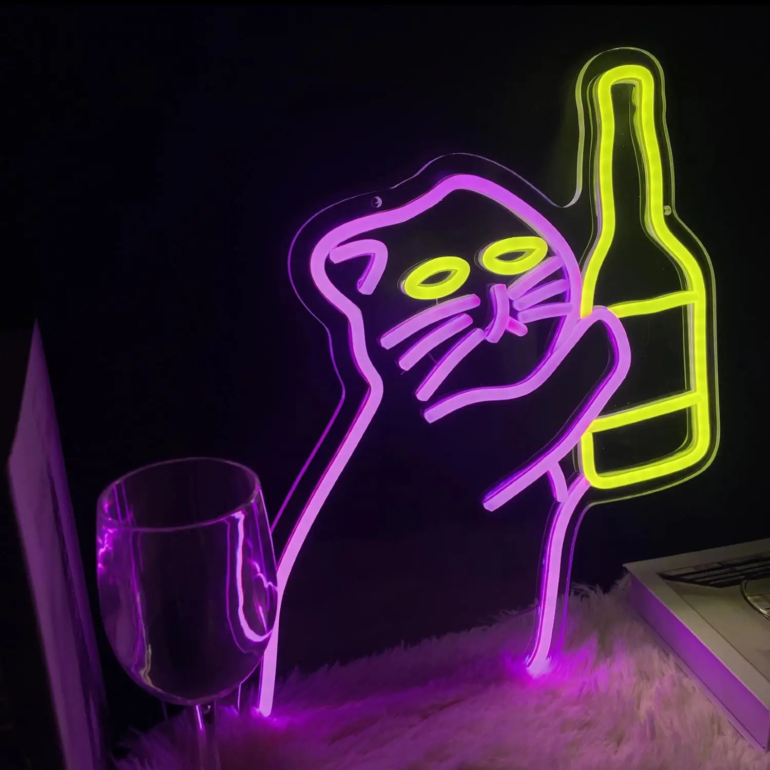 Cat Bottle Neon Sign for Funny - đánh giá và giá Commercial Kitchen Store