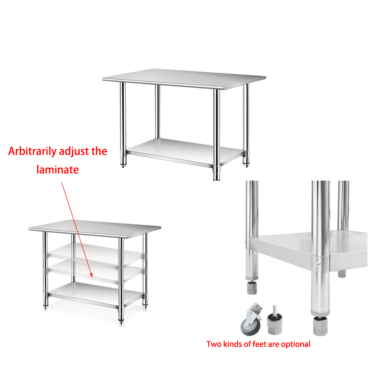 201/304 Adjustable Height Stai - đánh giá và giá Commercial Kitchen Bench