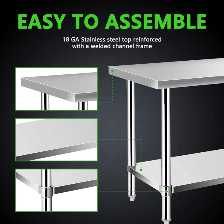 201/304 Adjustable Height Stai - đánh giá và giá Commercial Kitchen Bench